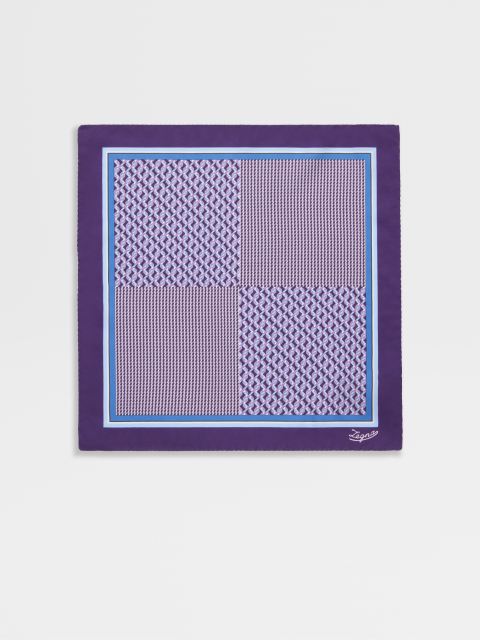 紫色桑蚕丝装饰方巾